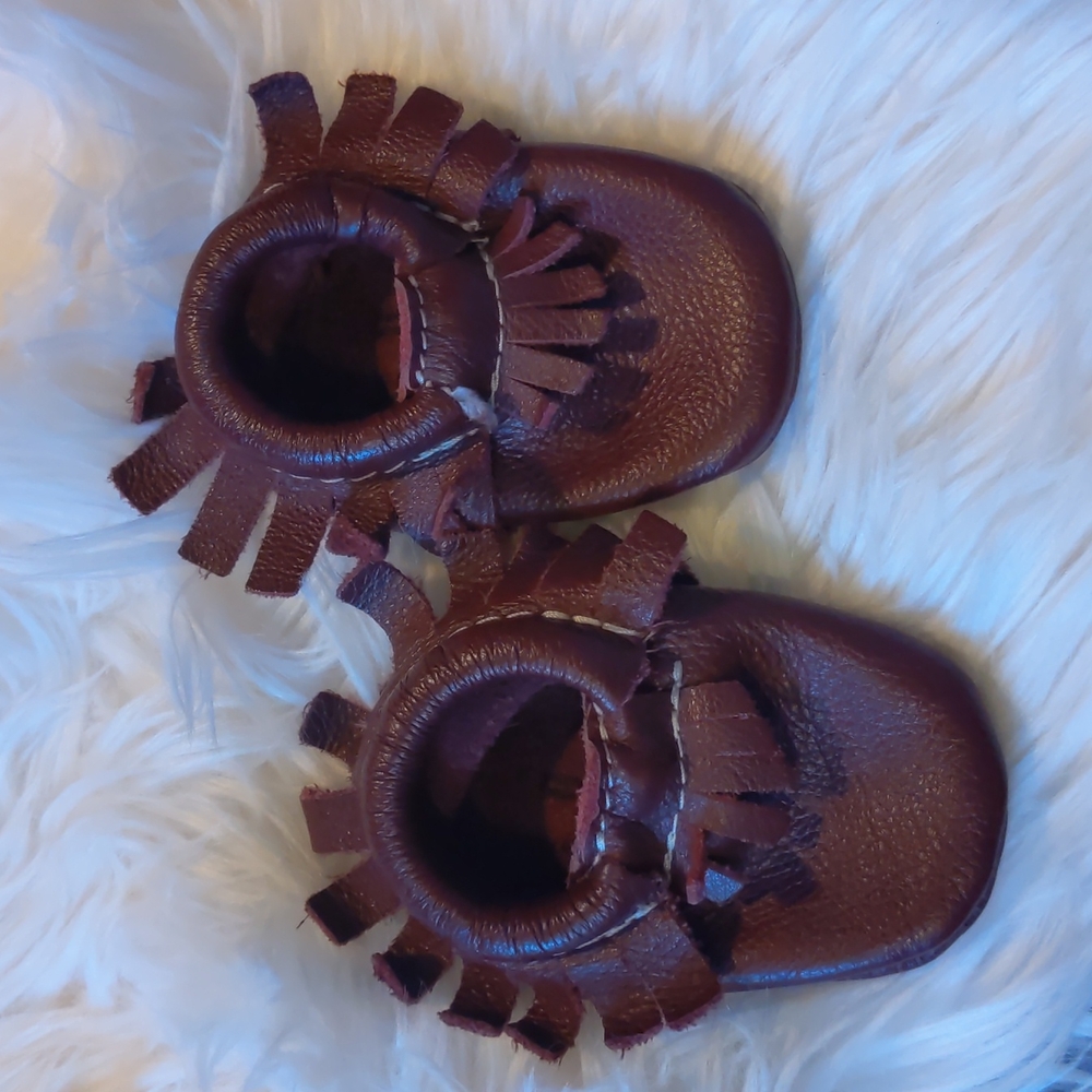 Freshly picked maroon moccasins